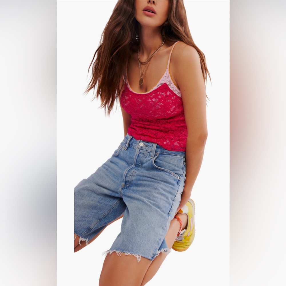 Free People Red Lace Camisole - Picture 4 of 6